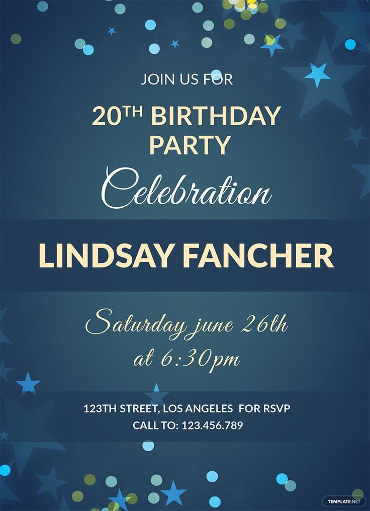 Free Simple Birthday Invitation Template In Microsoft Word Adobe