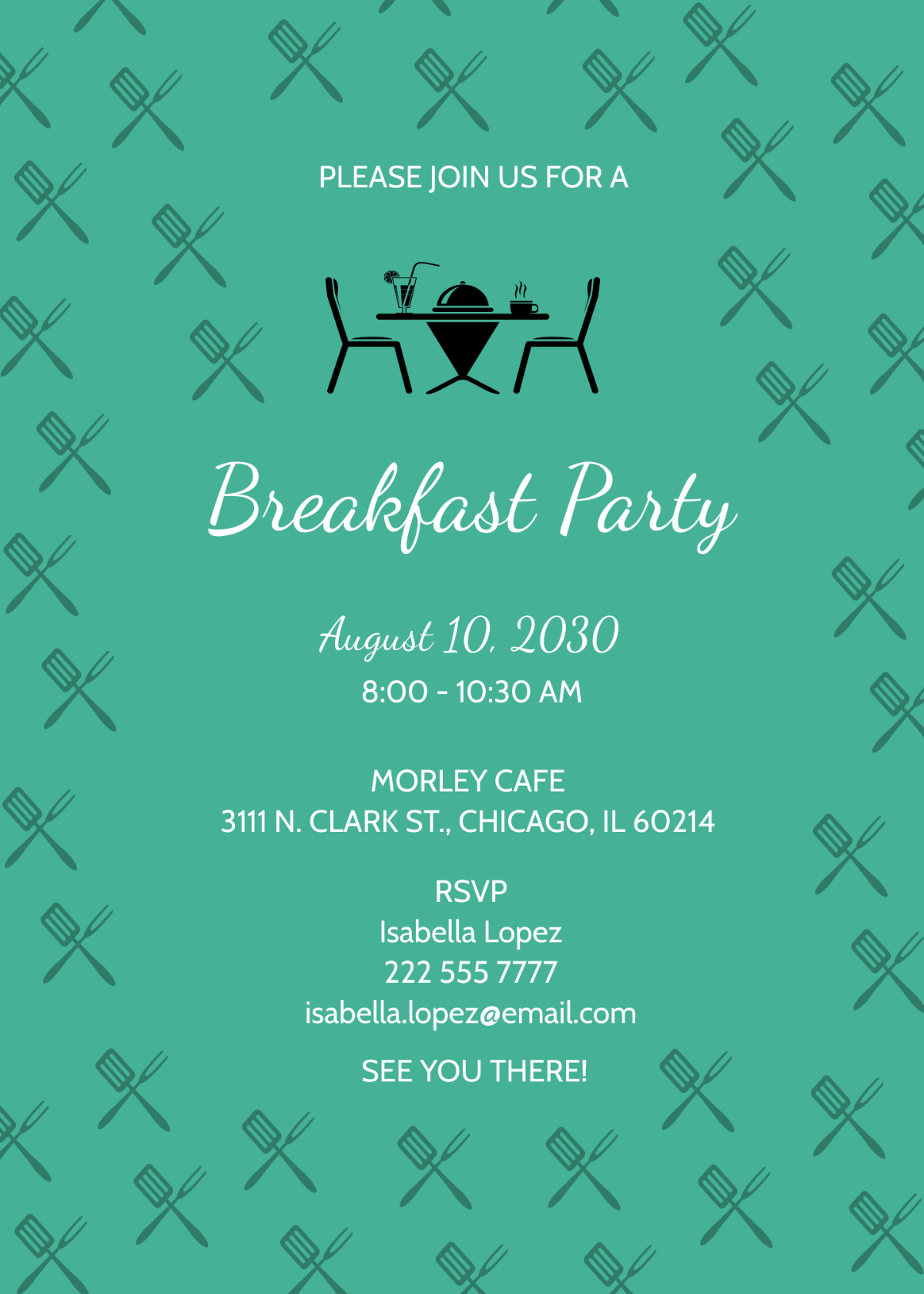 Free Simple Breakfast Party Invitation Template To Edit Online Free Simple Breakfast Party Invitation Template To Edit Online