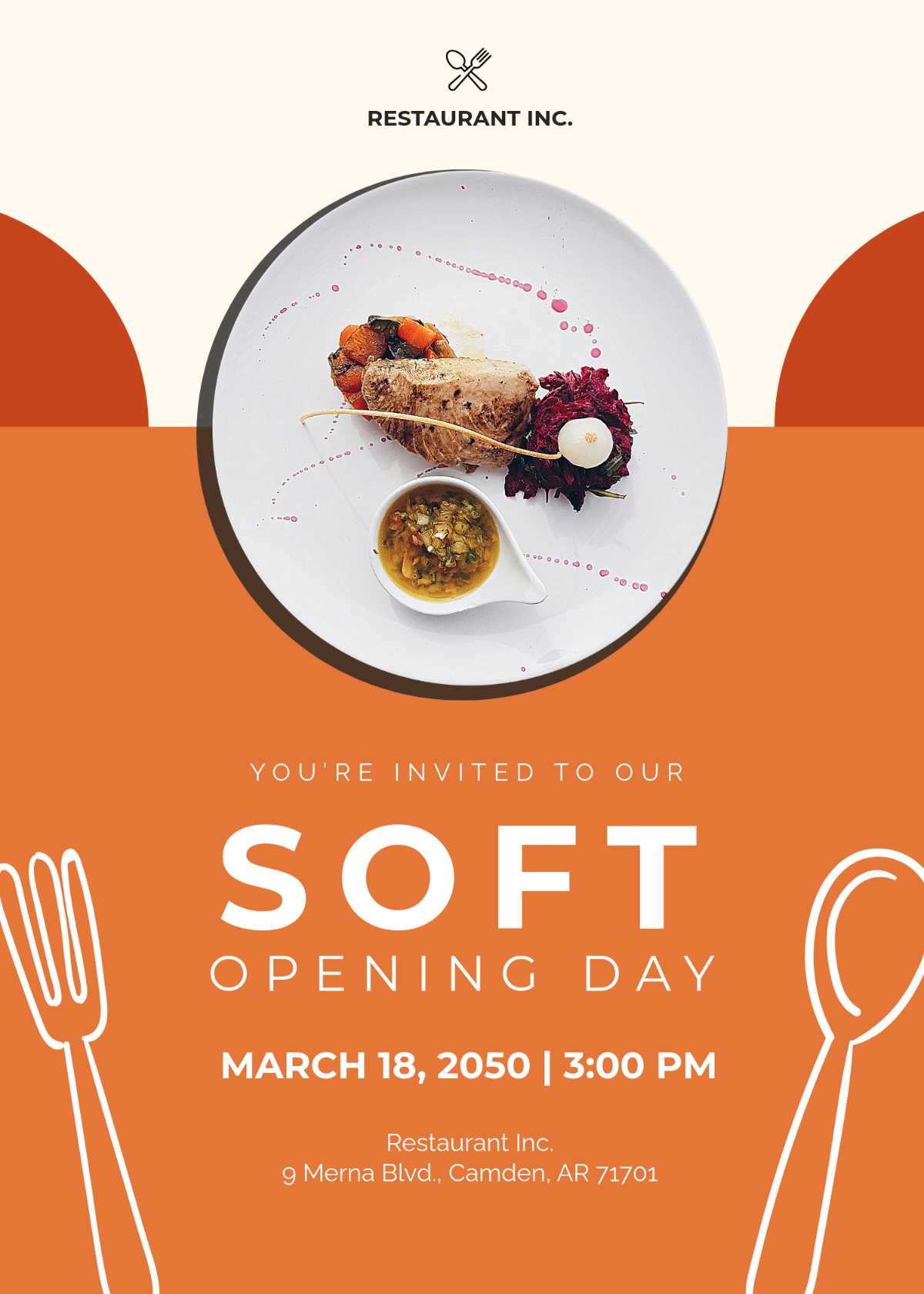 Free Soft Opening Restaurant Invitation Template To Edit Online