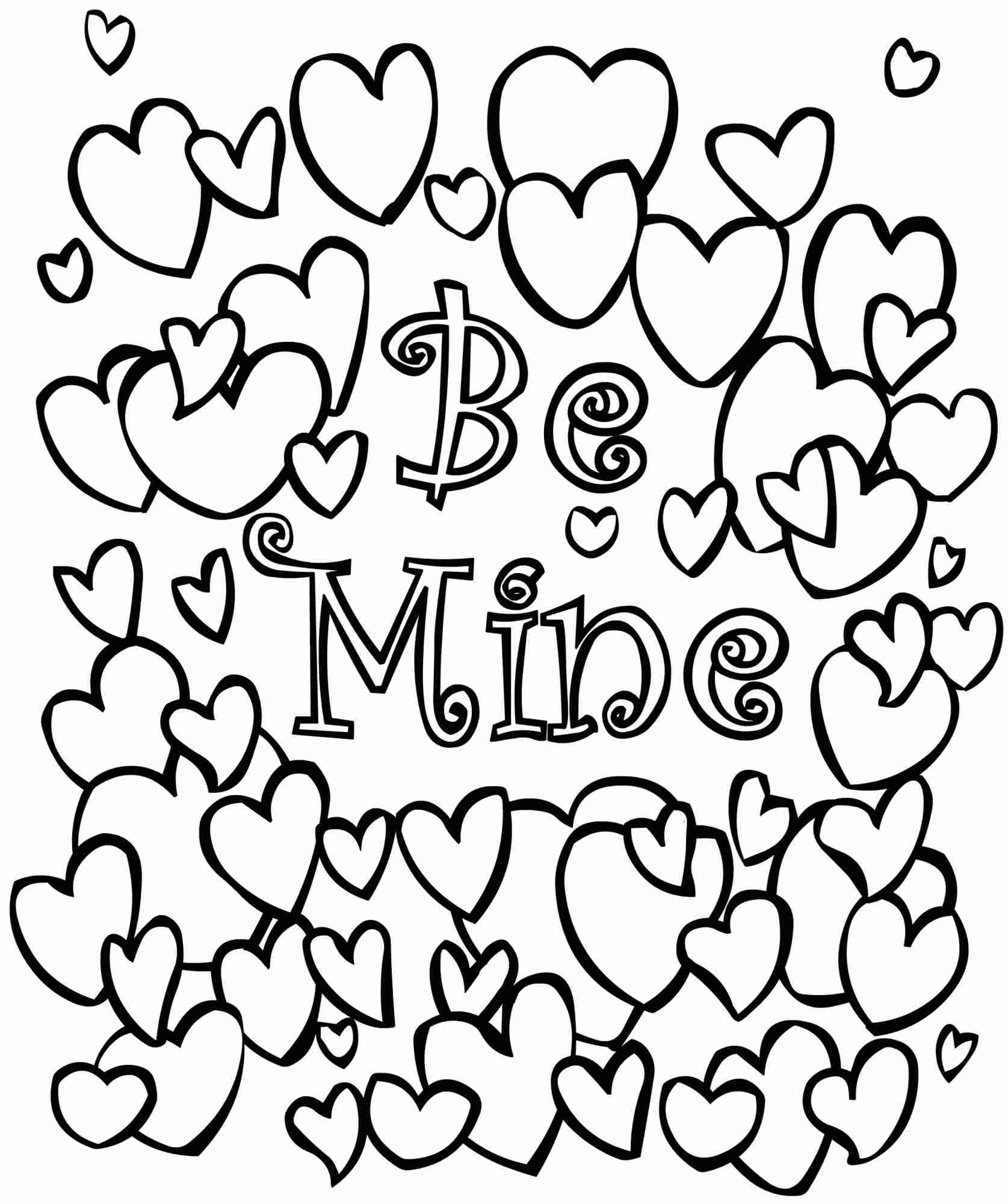 printable coloring pages for adults valentine