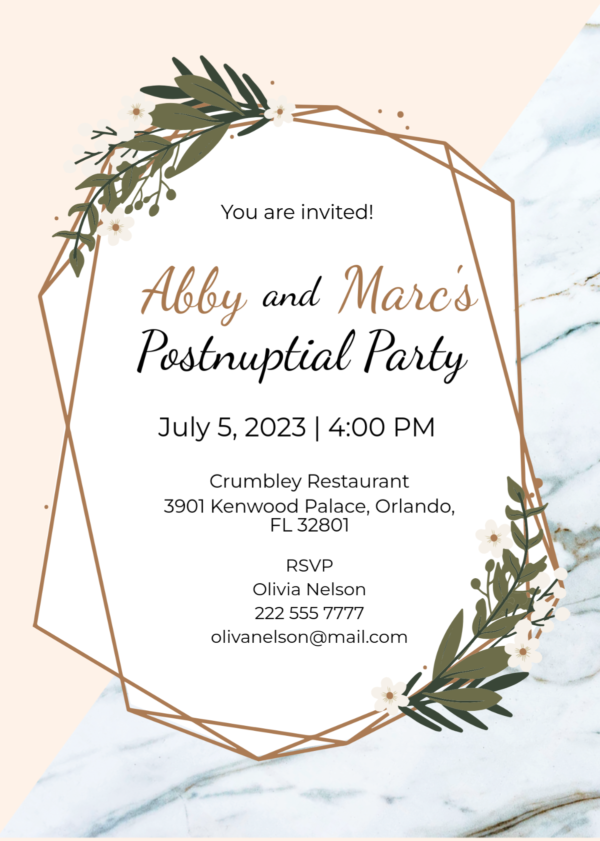 free email invitation template for event