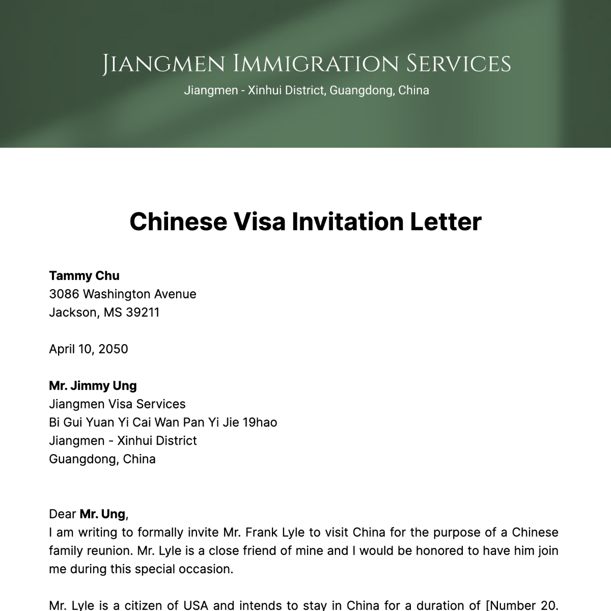 invitation template for us visa invitation template for us visa