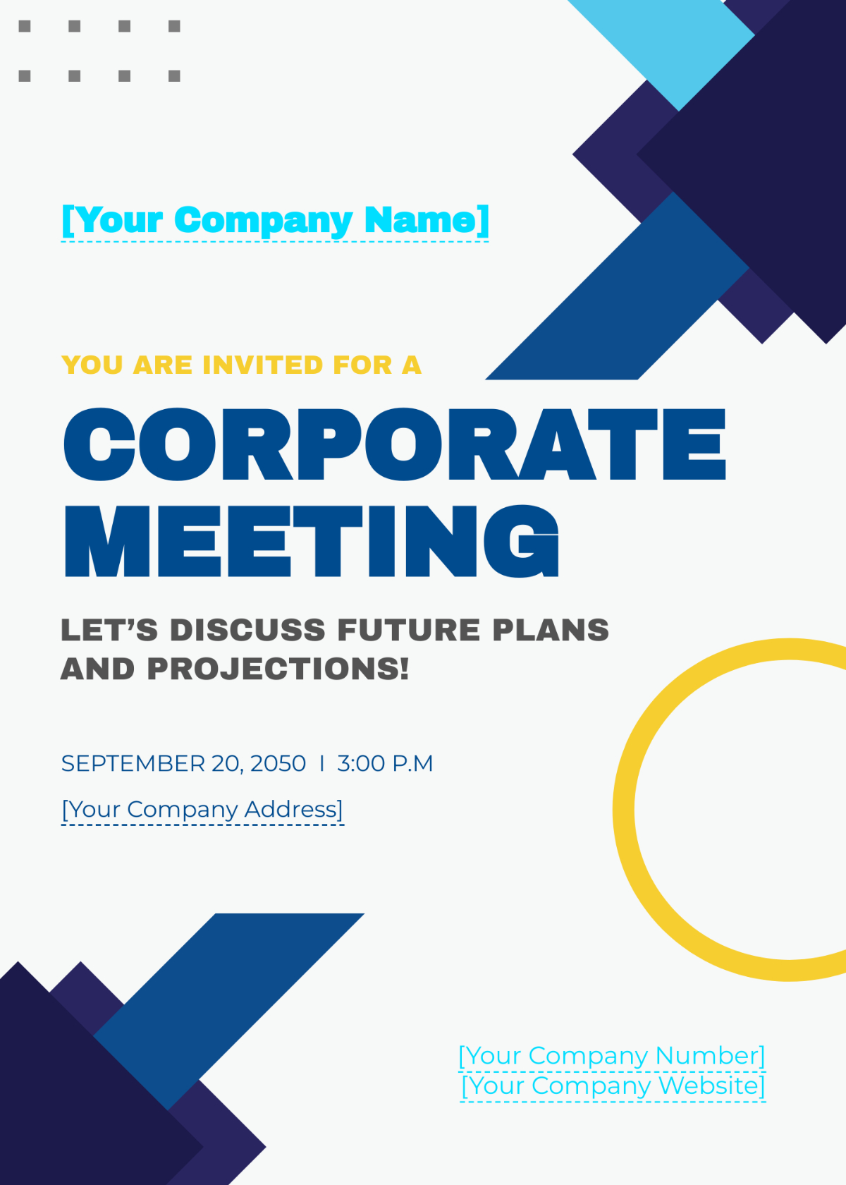invitation template for a meeting
