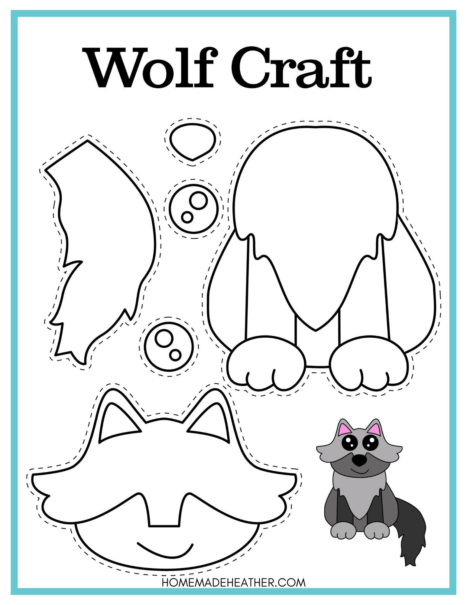 Free Wolf Activity Printable Craft Wolf Craft Kids Art Projects Free Printable Crafts