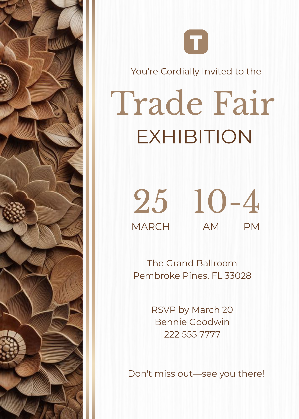 Free Yellow Exhibition Invitation Template To Edit Online