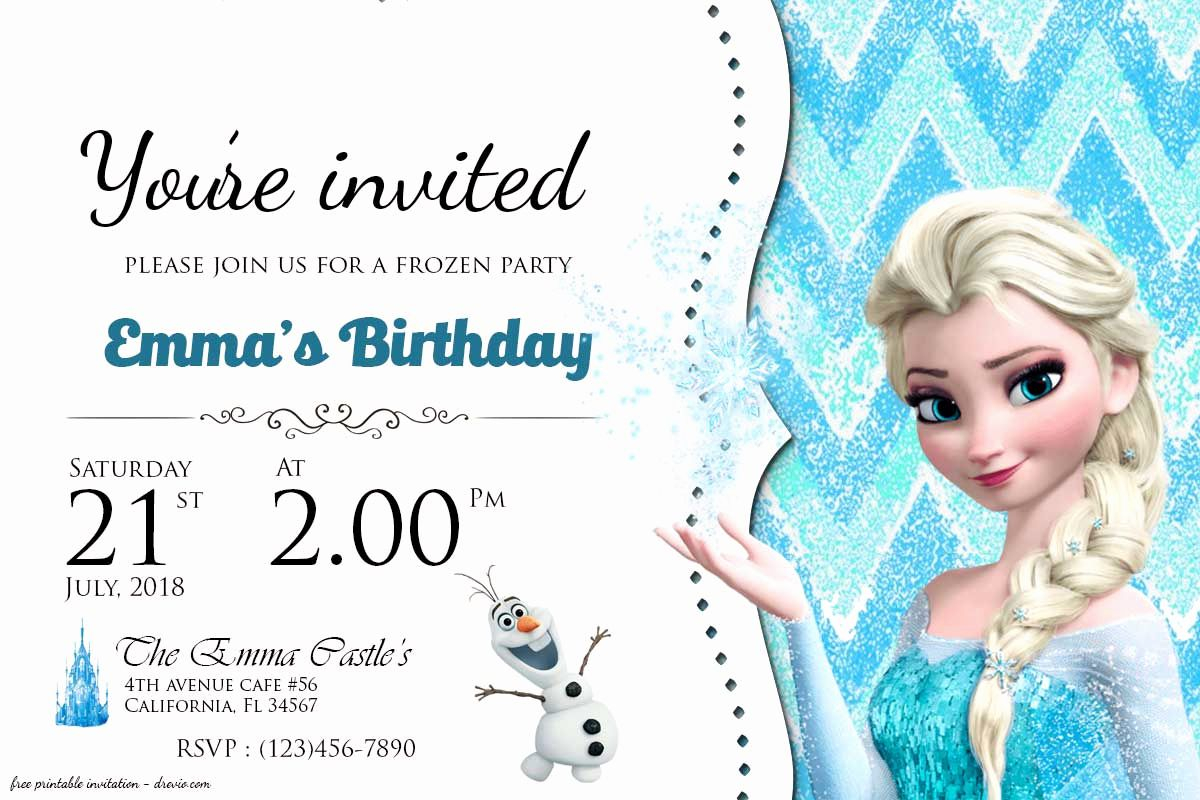 birthday invitation templates elsa