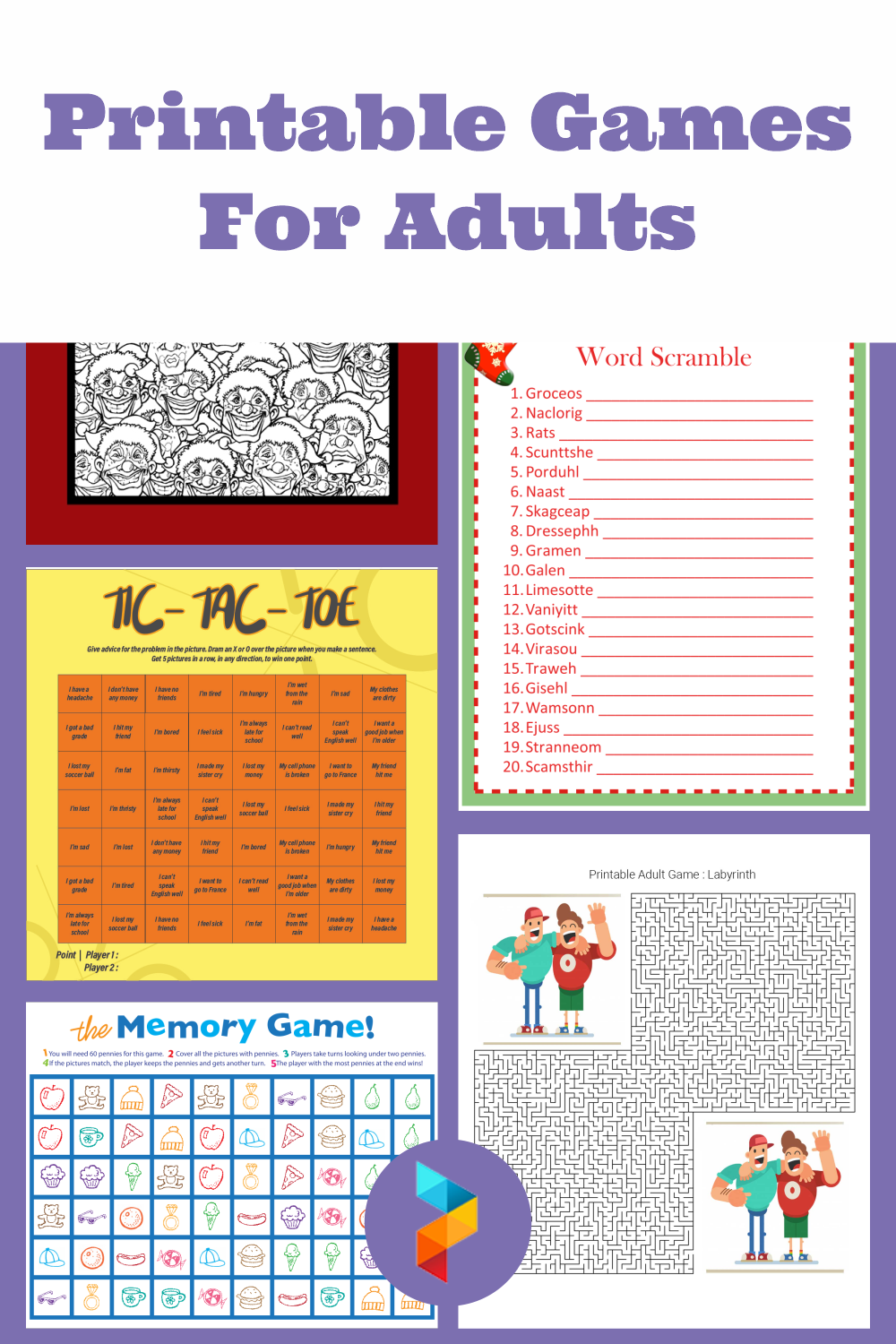 Fun Activity Worksheets For Adults Printable Printable Worksheets