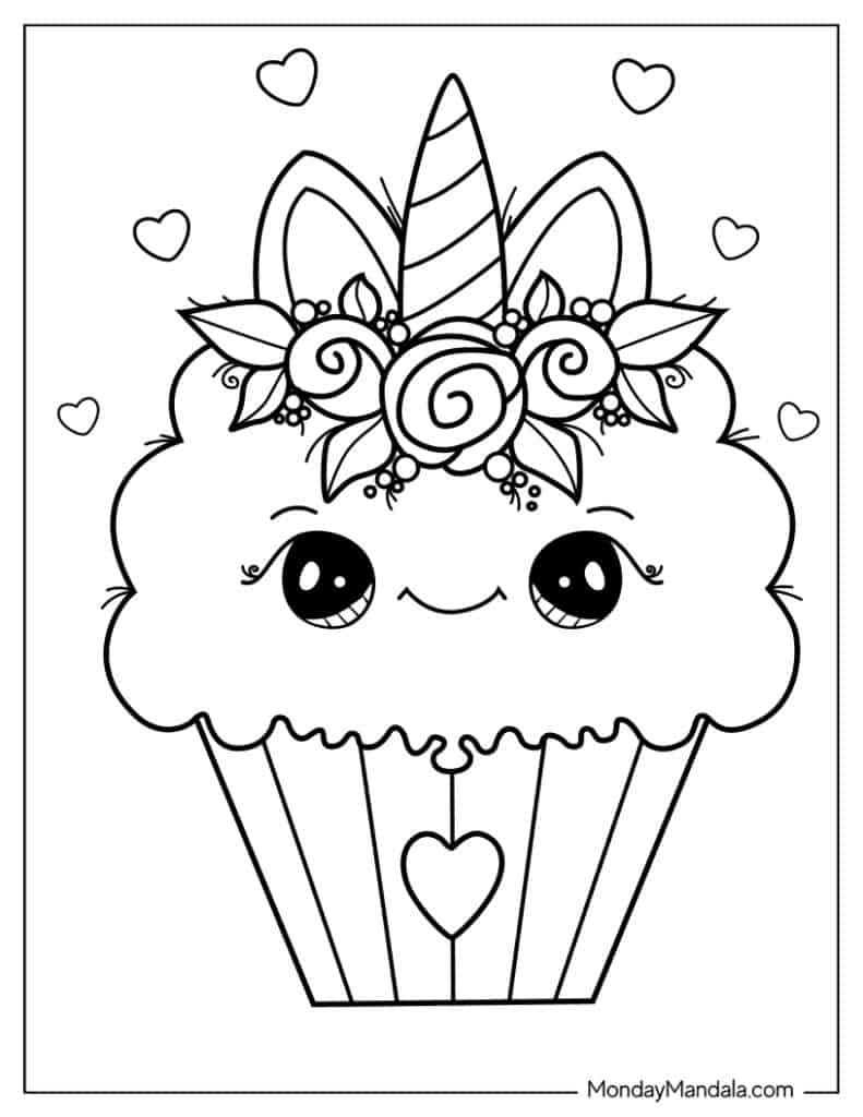 printable coloring pages cupcakes printable coloring pages cupcakes