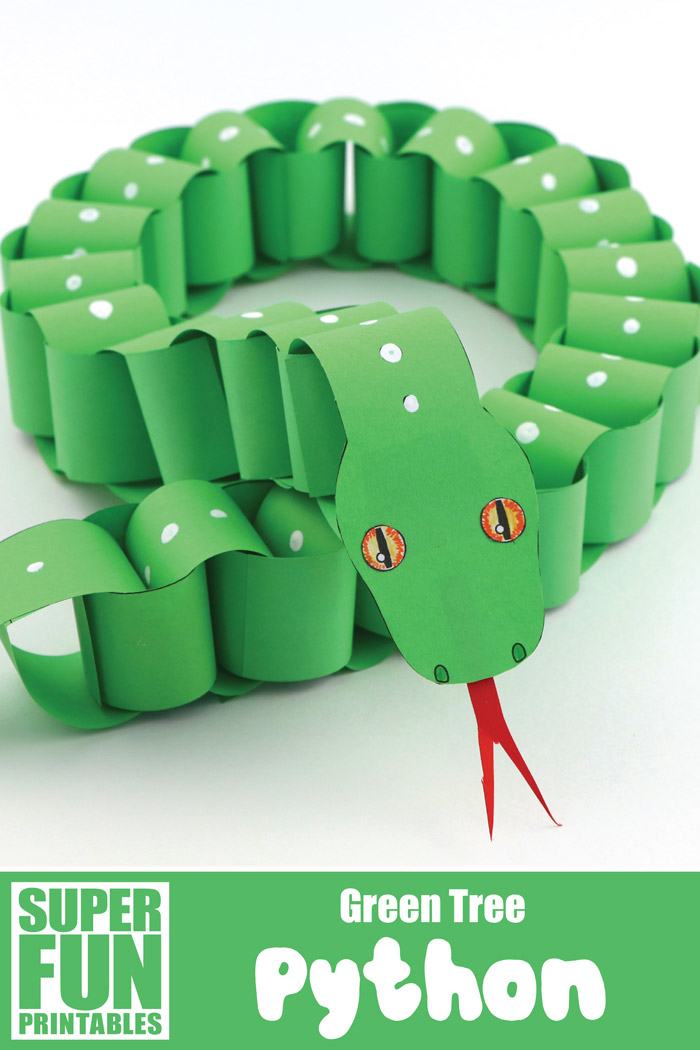 printable snake paper craft