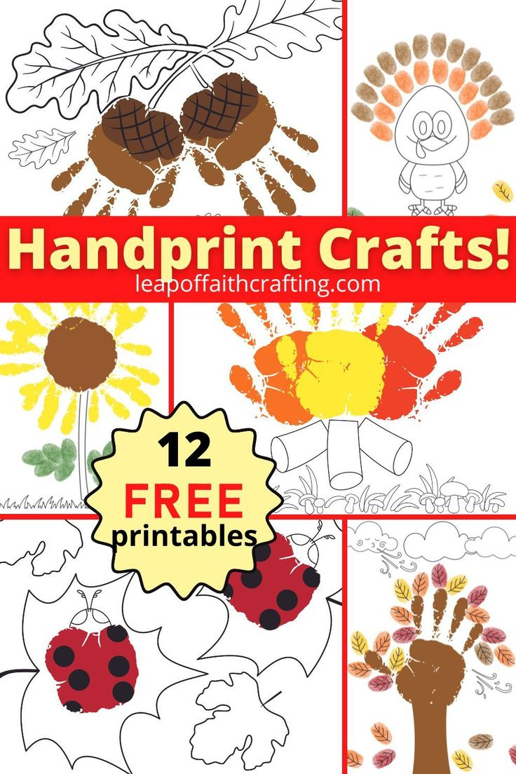 Fun Fall Handprint Crafts With FREE Printables Fall Handprint Crafts Handprint Crafts Fall