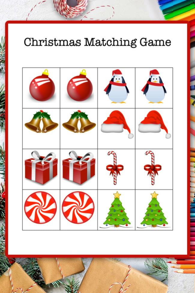 Fun Free Printable Christmas Memory Game ParentingBest