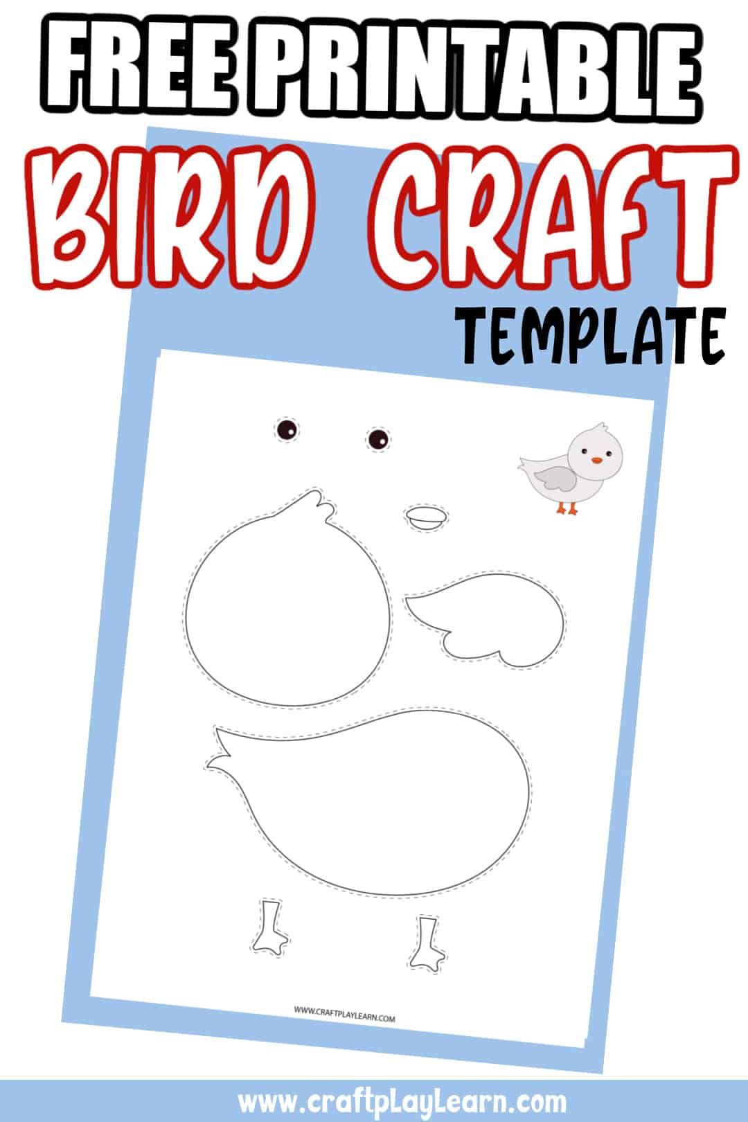 Fun Printable Bird Template For Kids Craft Play Learn