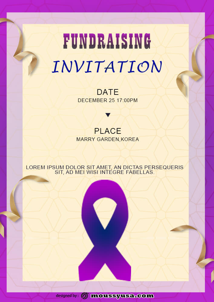 Fundraising Invitation Template Example Mous Syusa