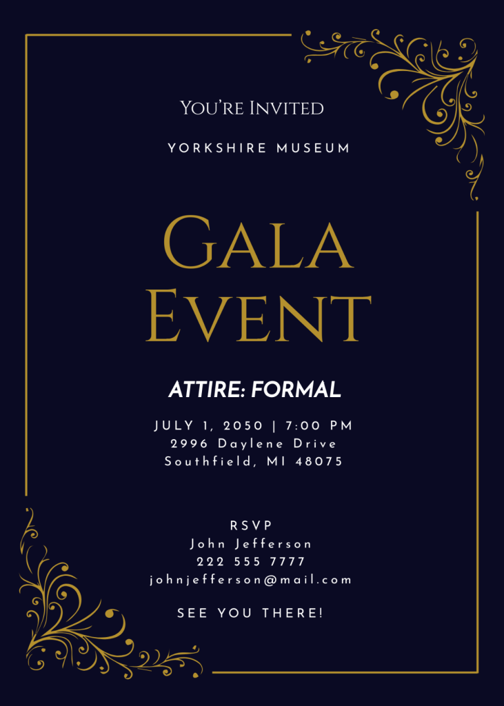 Gala Dinner Invitation Card Template Free Infoupdate