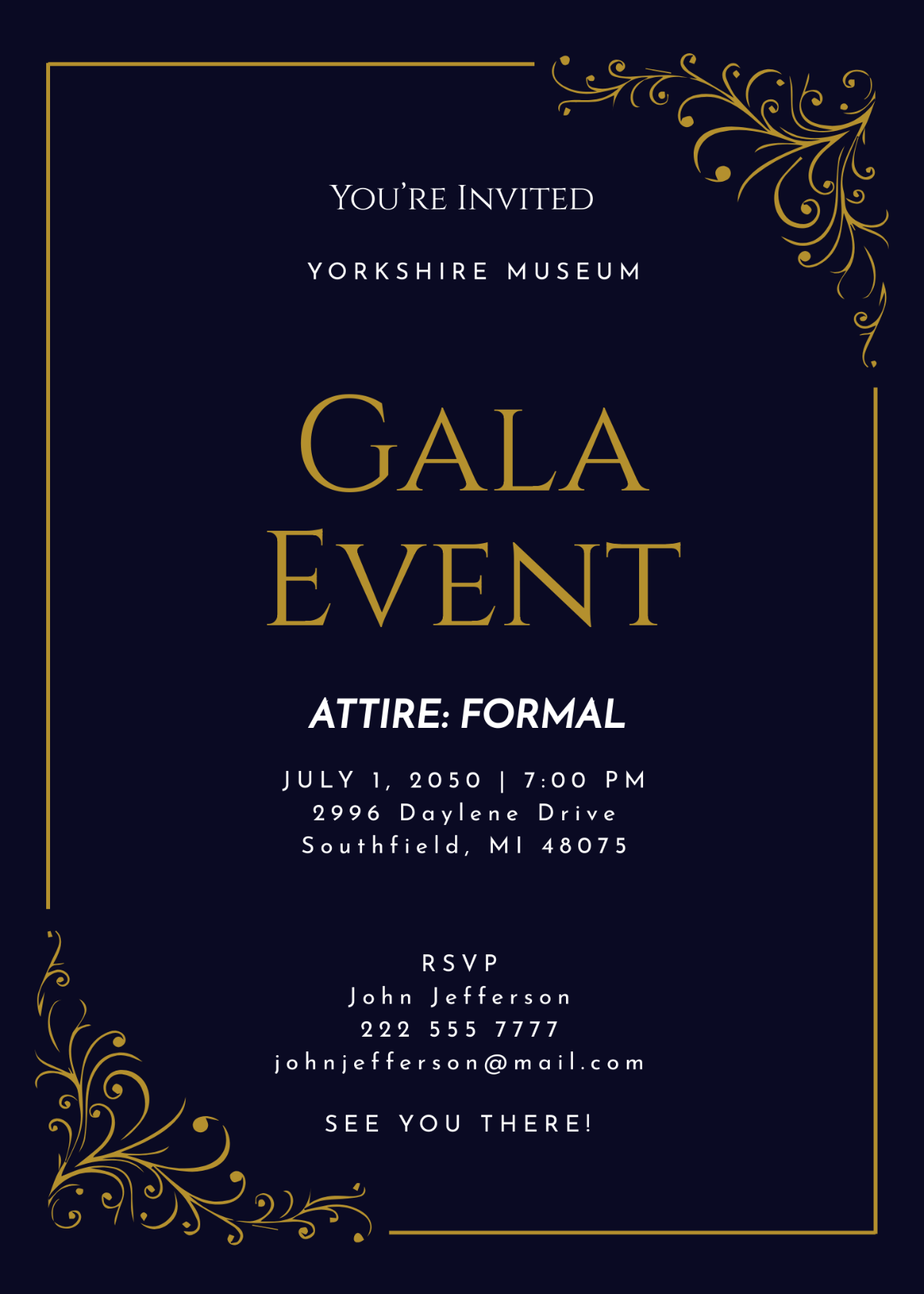 Gala Dinner Invitation Card Template Free Infoupdate