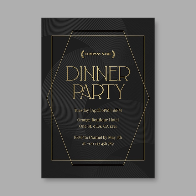 Gala Dinner Invitation Card Template Free Infoupdate