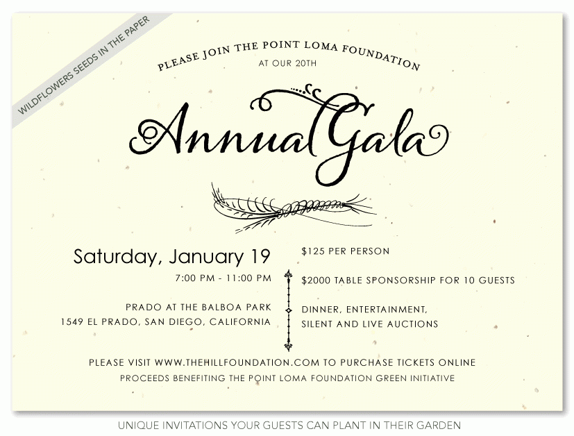 Gala Invitation Wording