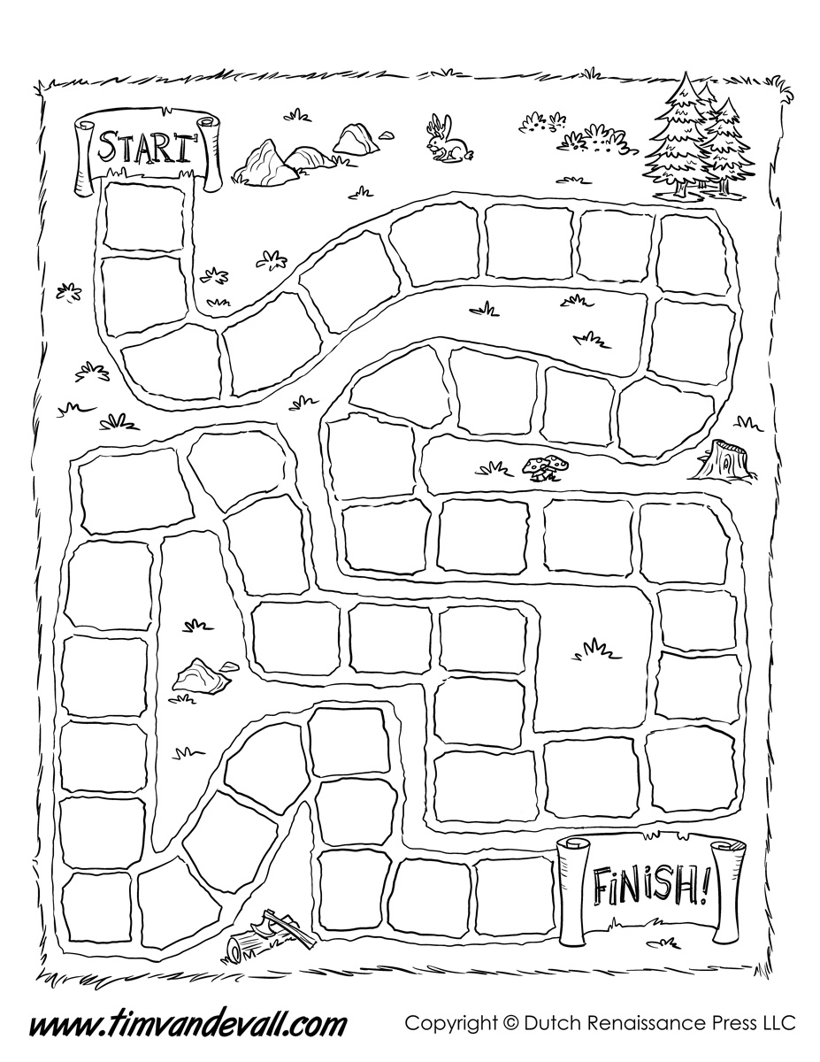 Game Board Template Tim 39 s Printables