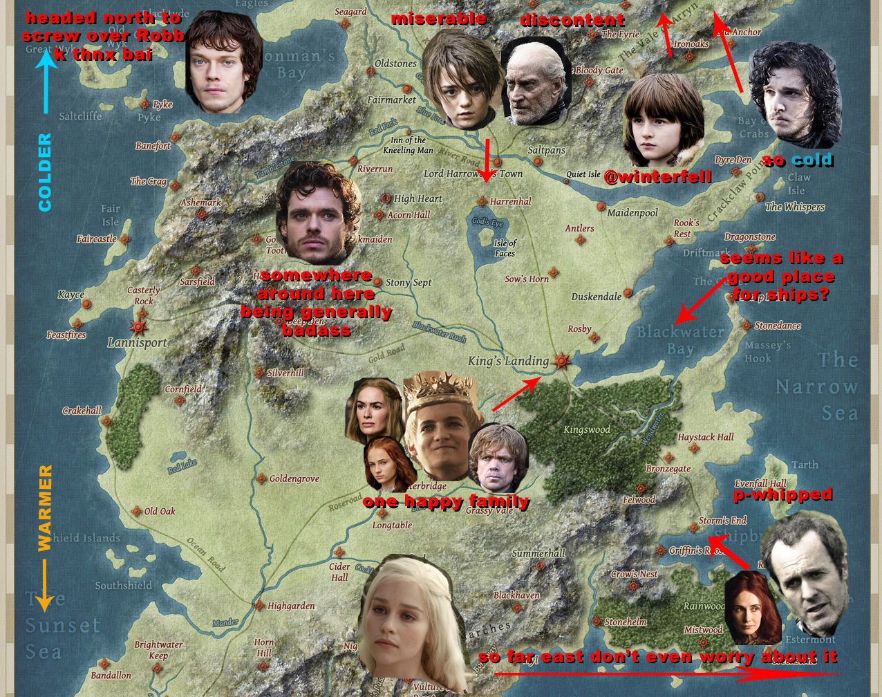 Game Of Thrones Game Of Thrones Map