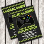 Gamer Invitation Video Game Birthday Party DIY Printable Rossy Printable