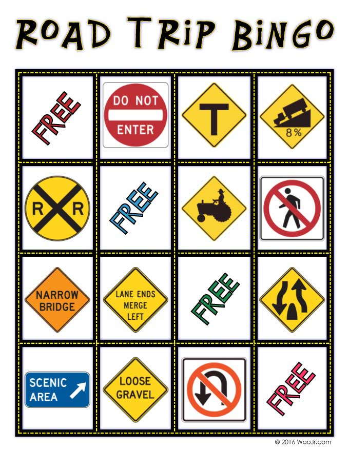 printable games to play in the car