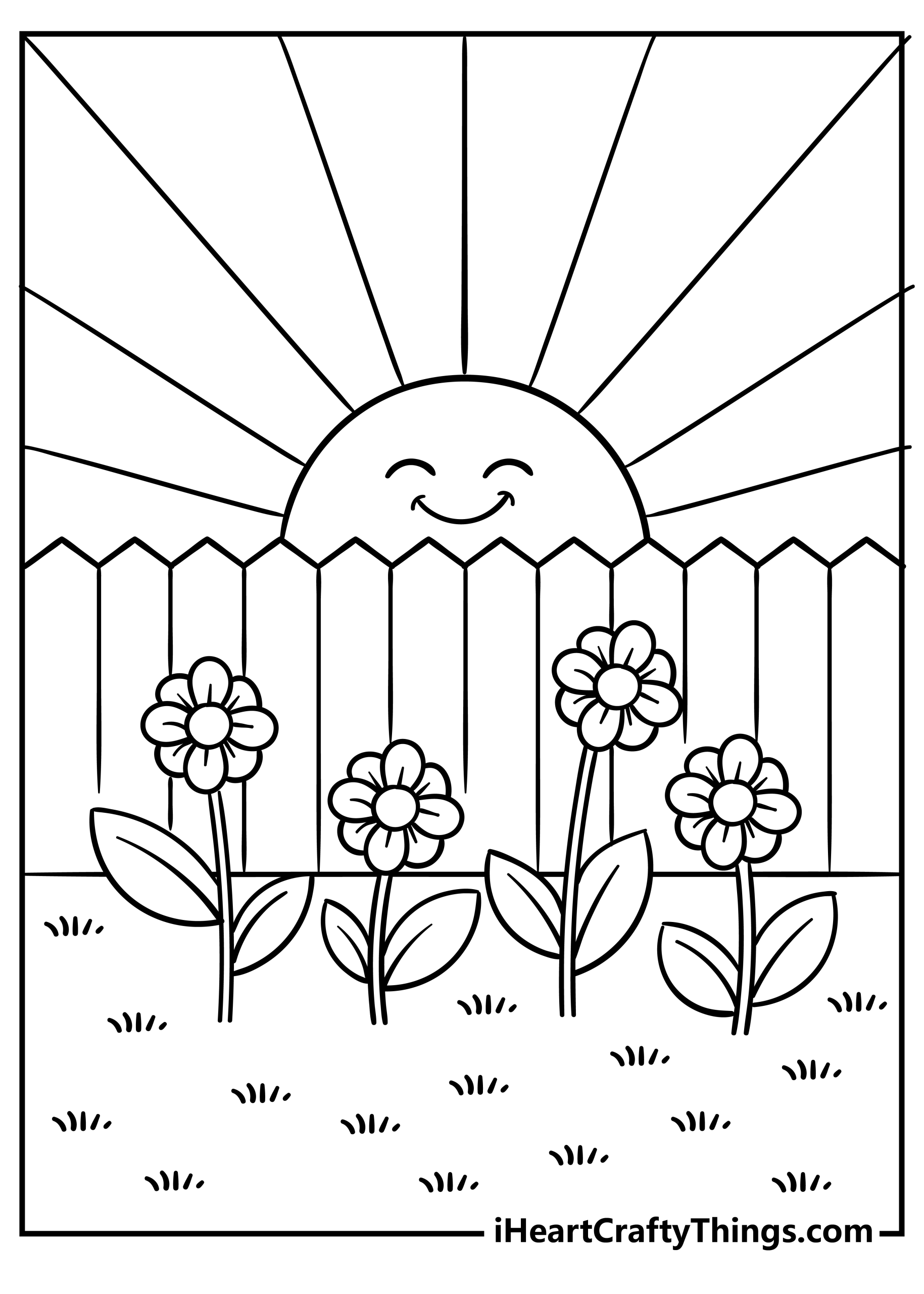 Garden Coloring Pages Free Printable Sheets
