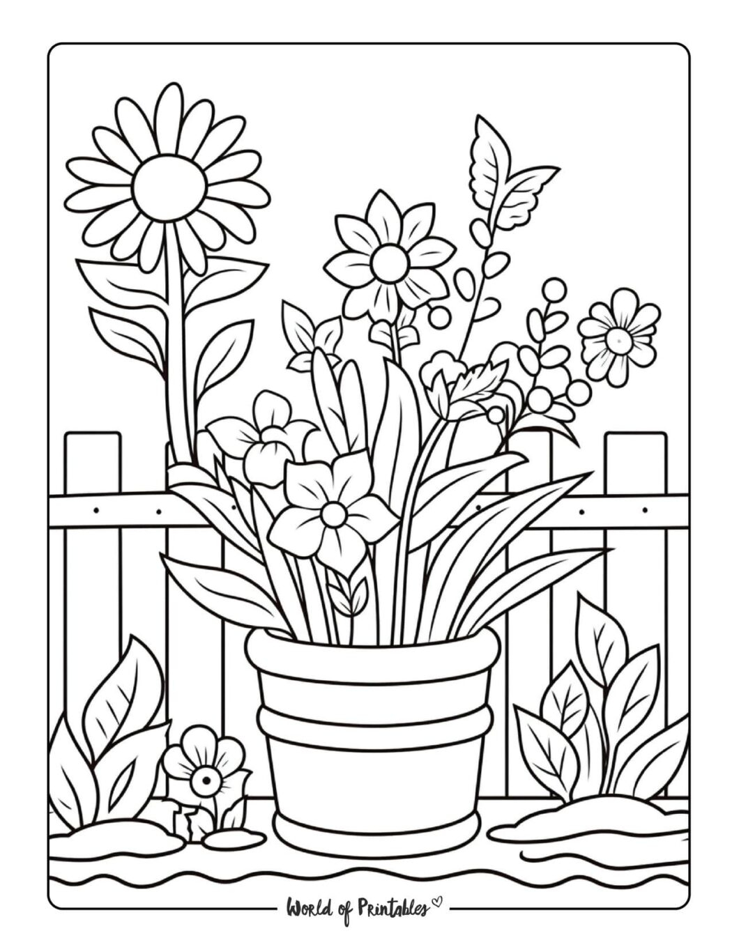 Garden Coloring Pages World Of Printables