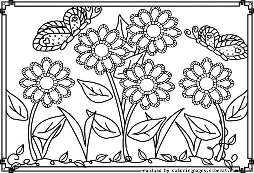 printable coloring pages garden