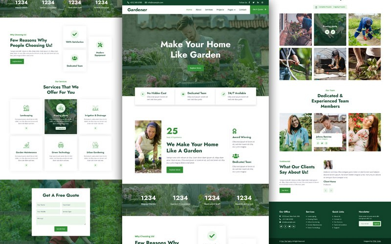 Gardening Website Template Free Download HTML Codex