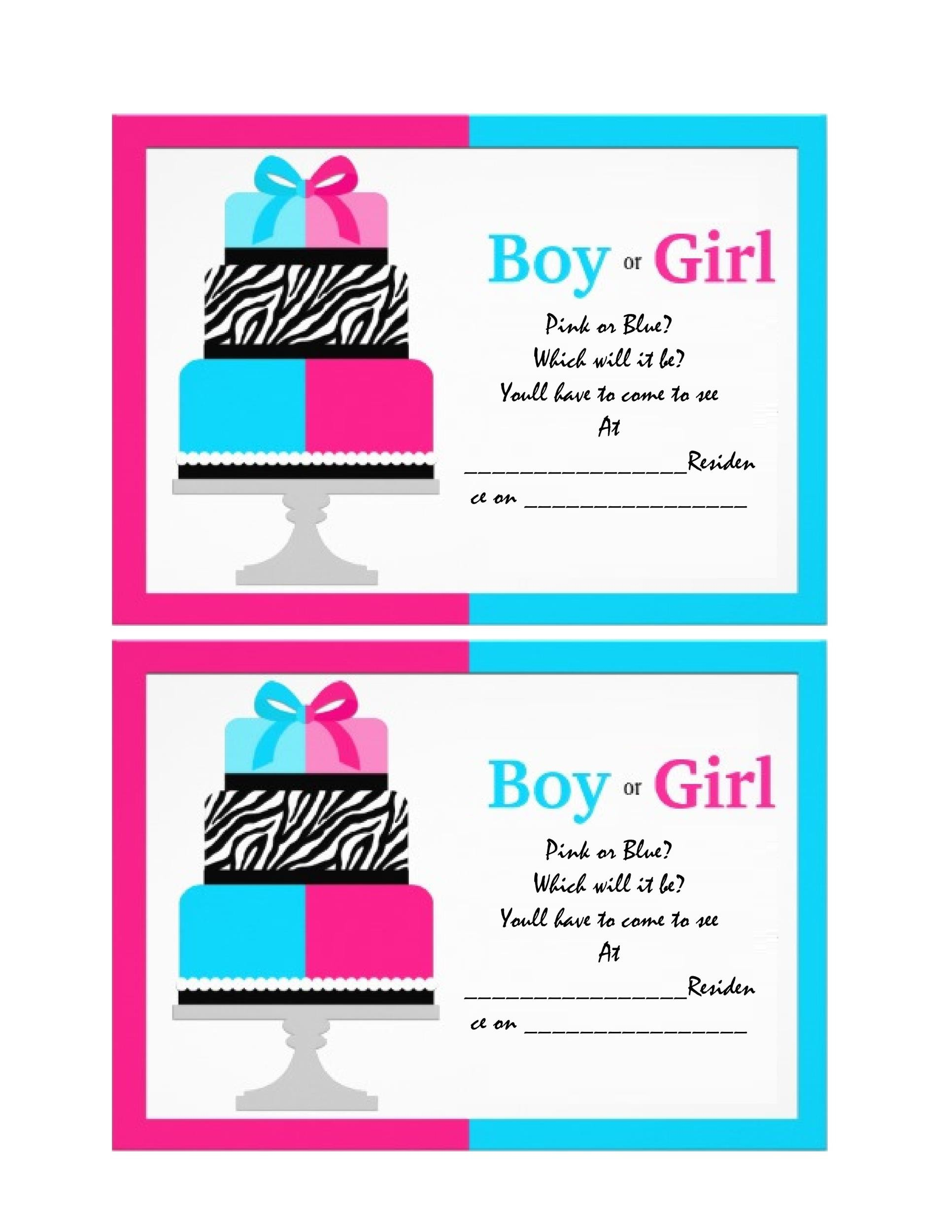 invitation templates gender reveal