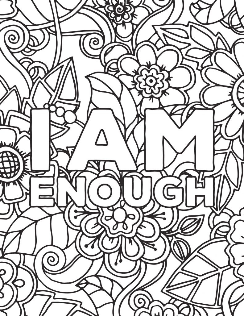 printable adult coloring pages quotes
