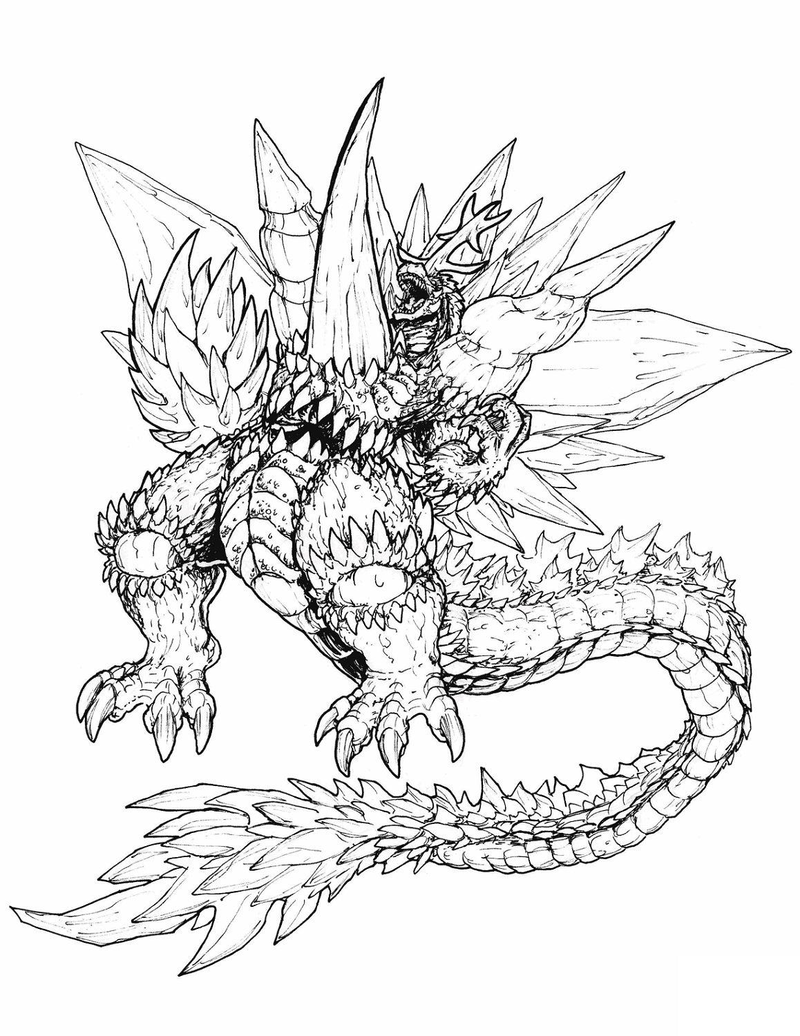 Godzilla Coloring Pages Printable Activity Shelter