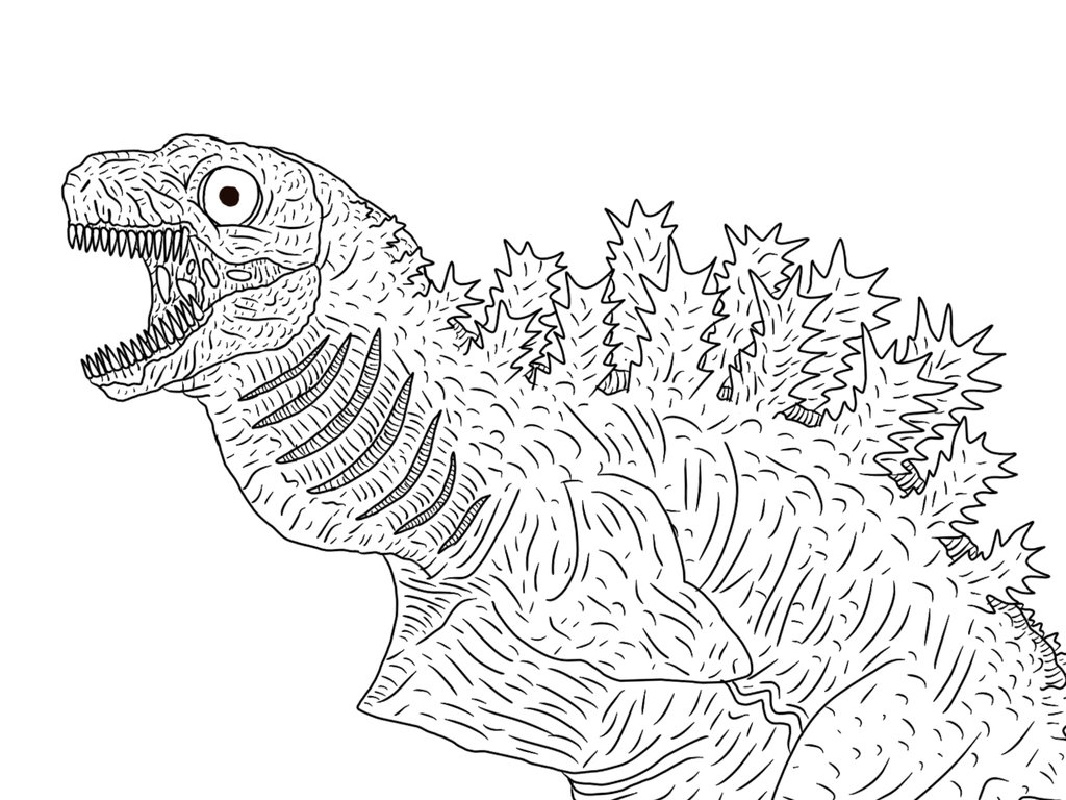 Godzilla Coloring Pages Printable Free Printable Templates