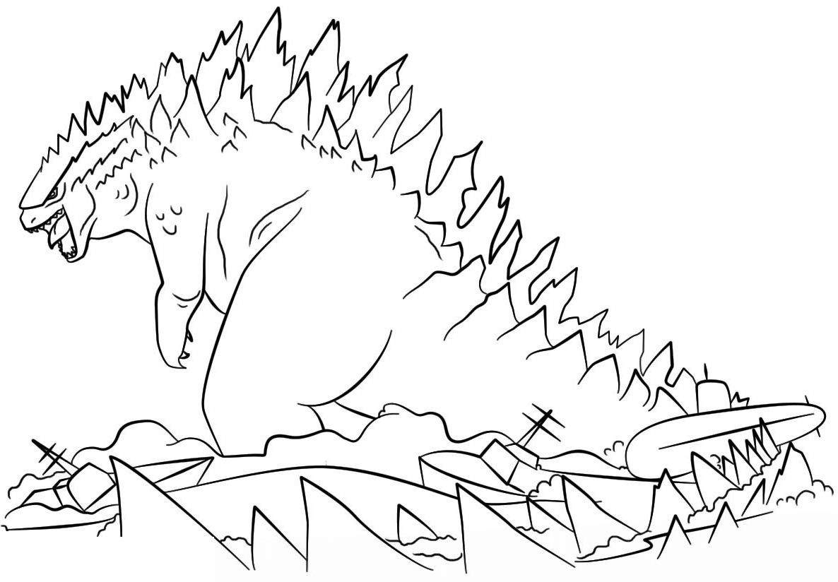 Godzilla Drawings Printable