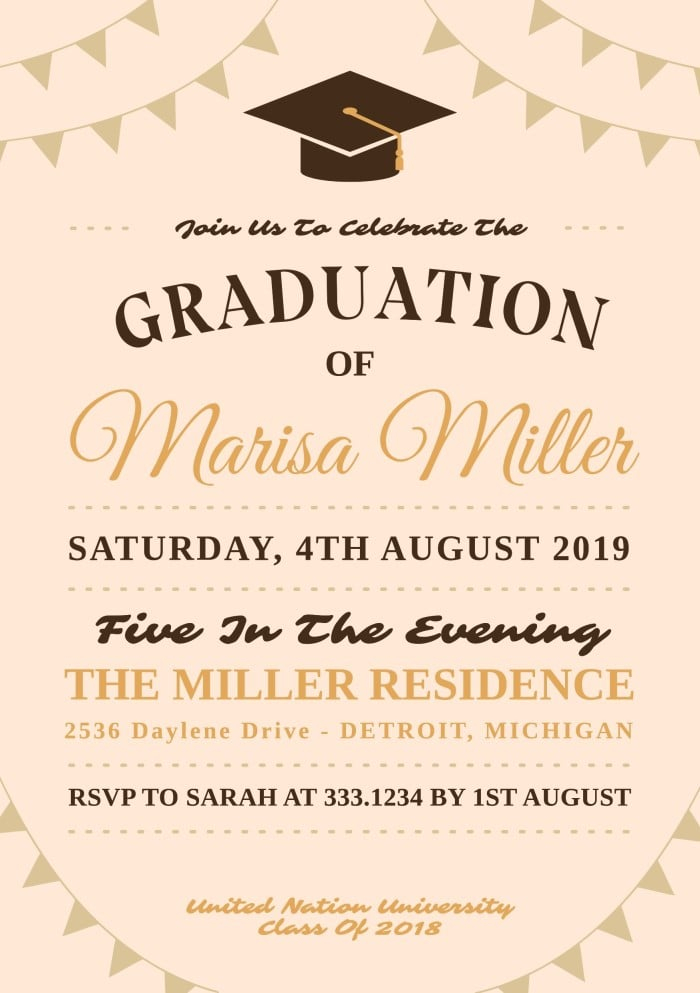 Graduation Ceremony Invitation Letter Template Infoupdate