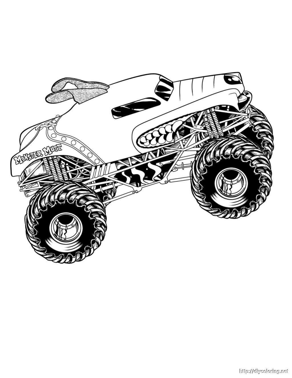 Grave Digger Monster Truck Coloring Pages Printable 143571 