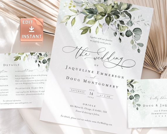 invitation template etsy