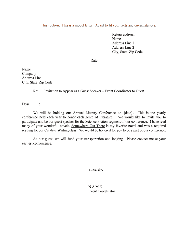 invitation letter for event guest template