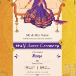 Half Saree Ceremony Invitation Card Half Saree Invitation Cards