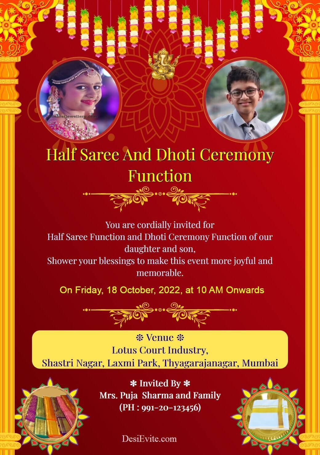 Half Saree Function Telugu Psd Free Download Template Vrogue co