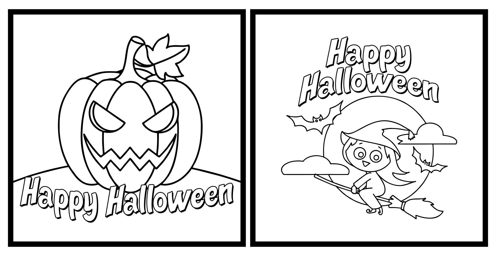 printable halloween cards to color