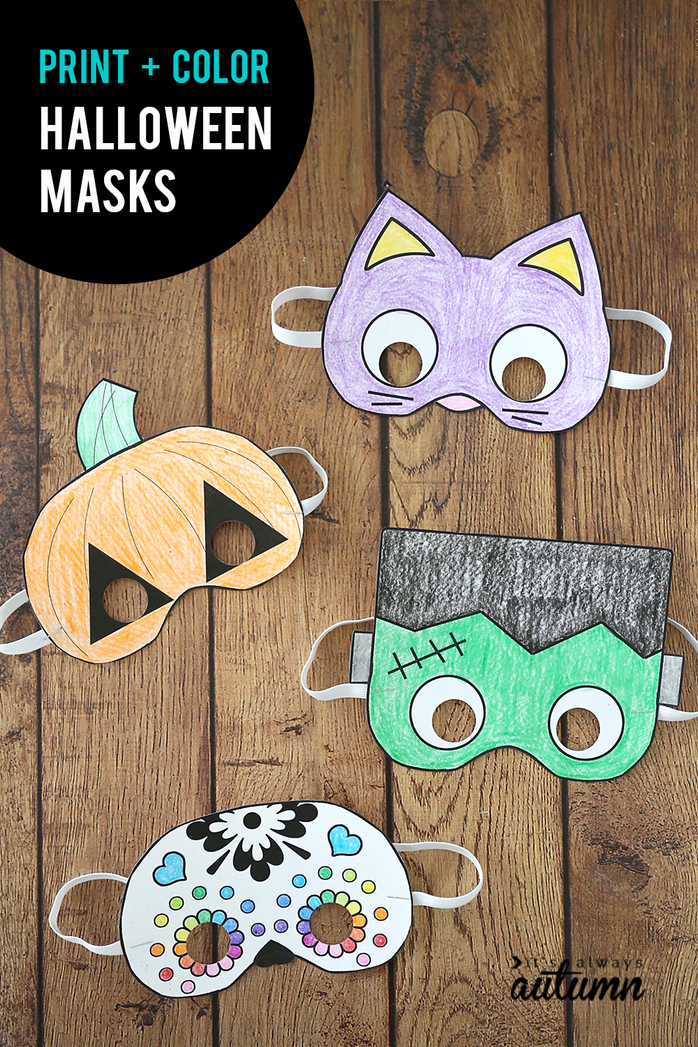 Halloween Masks To Print And Color It 39 s Always Autumn