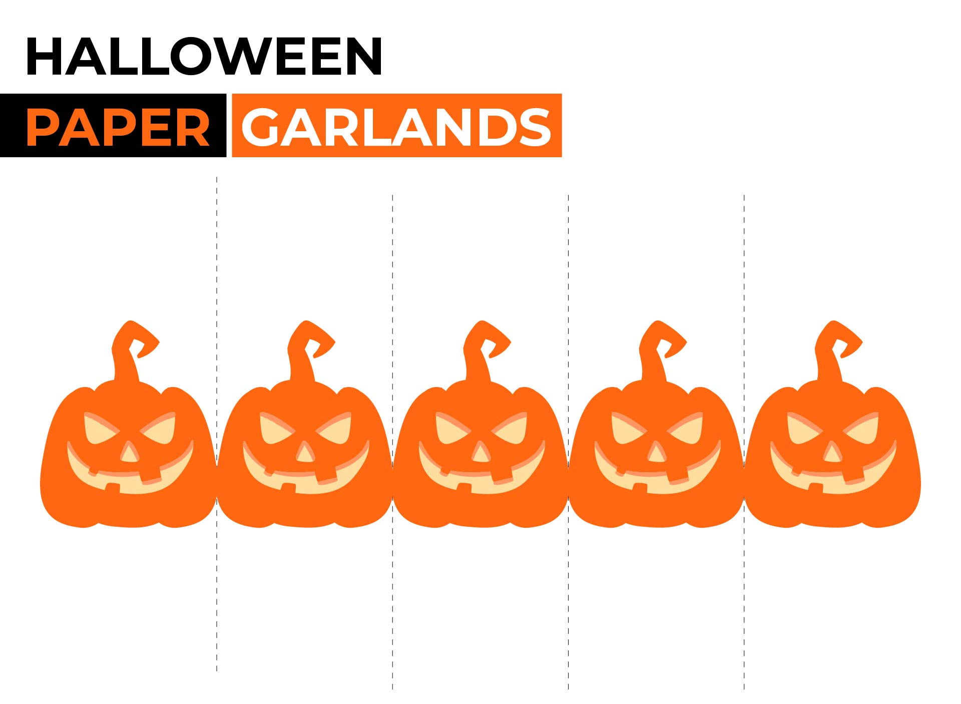 Halloween Paper Crafts Printable Pdf Free Cutouts kids Fall Crafts pumpkin