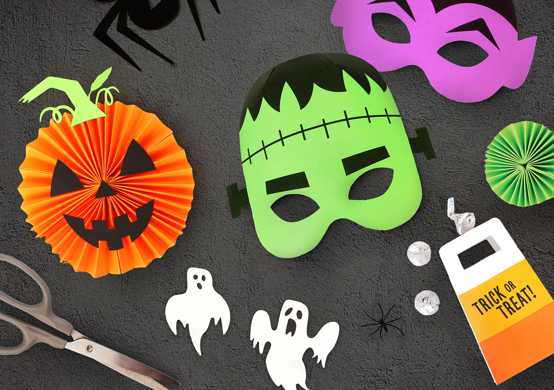 Halloween Paper Crafts Printable Pdf Free Cutouts kids Fall Crafts pumpkin