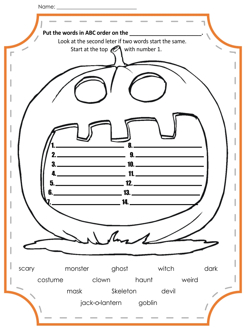 Halloween Printable Activities
