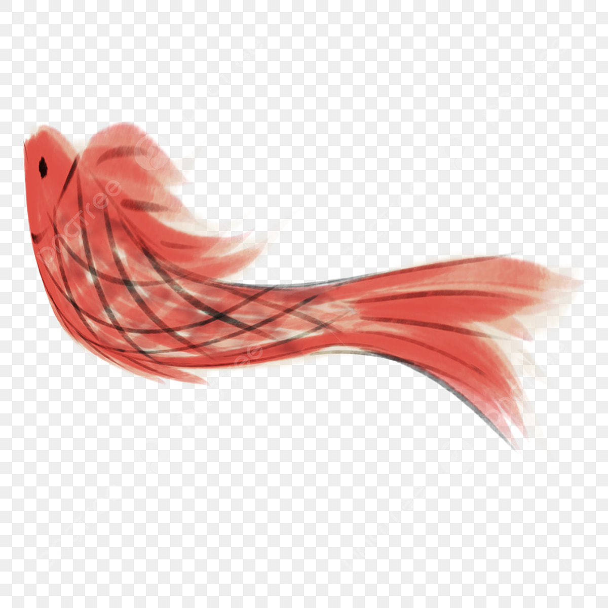Hand Painted Animals PNG Image Color Animal Cartoon Hand Painted Koi 