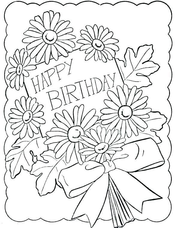 Happy Birthday Card Printable Coloring Pages At GetColorings Free 