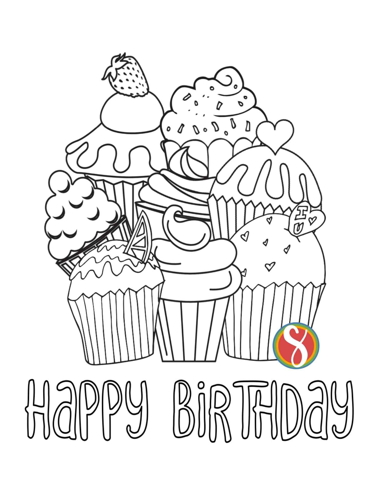 printable coloring pages for birthday
