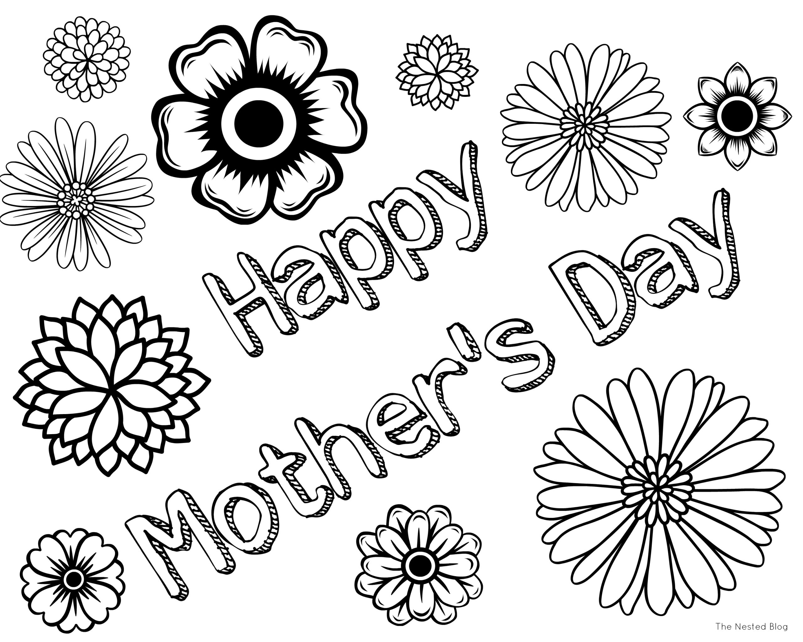 printable coloring pages for mother's day