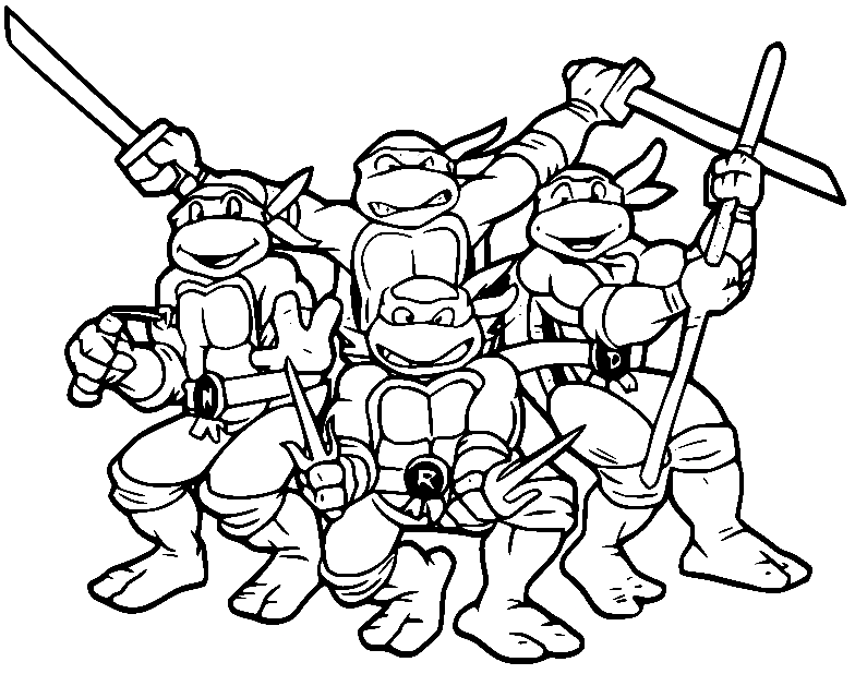 printable coloring pages for kids ninja turtles